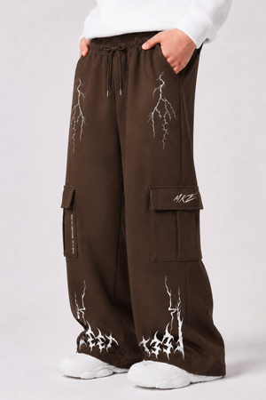 WIDE LEG CARGO TROUSER | VOLATGE - BROWN | UNISEX | LAST