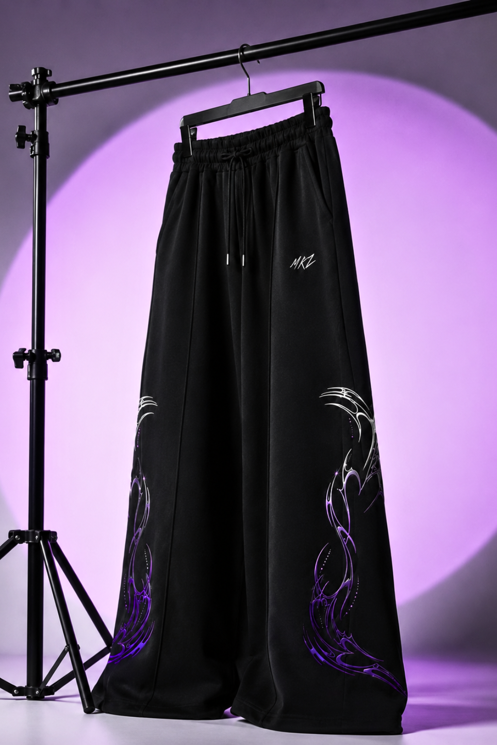 VIOLET ABSTRACT WIDE TROUSER | UNISEX