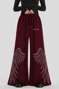 ANGEL WING FLARE HEM TROUSER | MAROON | HERMODA