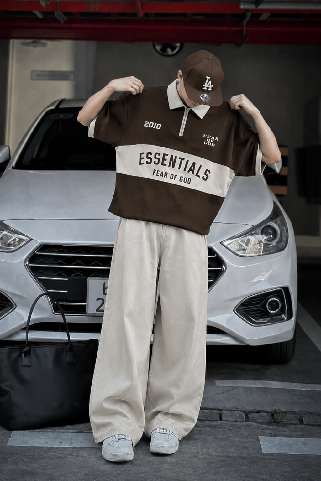 LEGACY VARSITY POLO TEE - BROWN - UNISEX