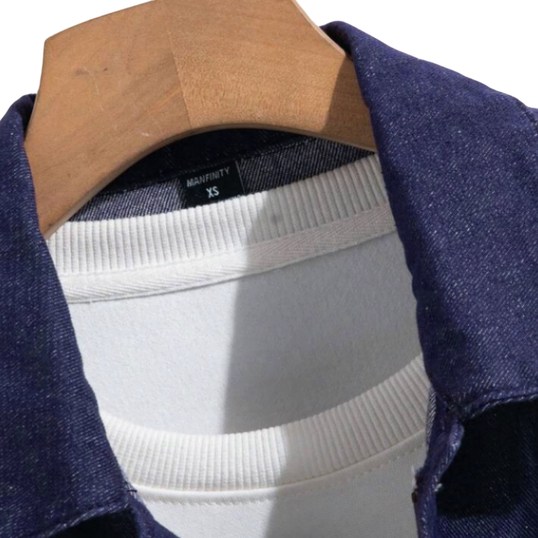 DARK BLUE DENIM JACKET - UNISEX