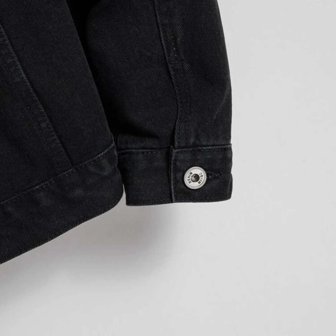 BLACK DENIM JACKET - UNISEX