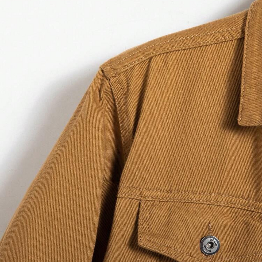 MUSTARD BROWN DENIM JACKET - UNISEX