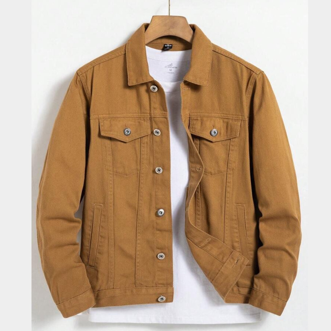 MUSTARD BROWN DENIM JACKET - UNISEX