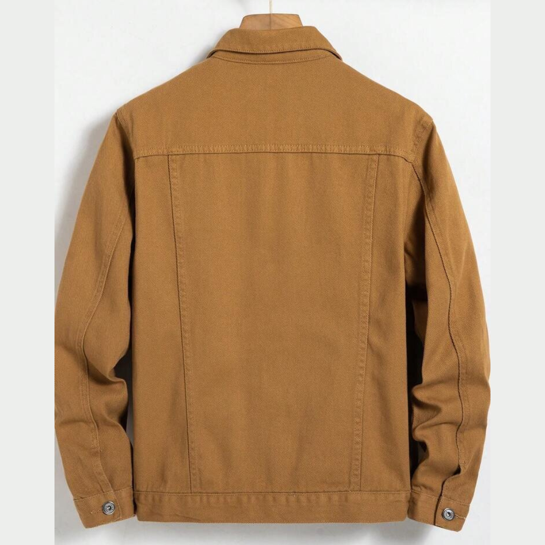 MUSTARD BROWN DENIM JACKET - UNISEX