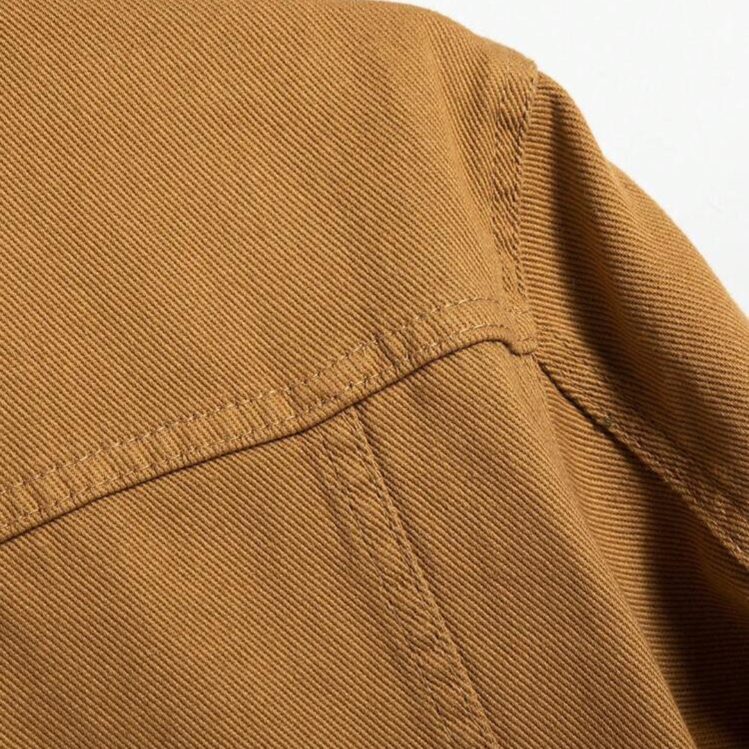 MUSTARD BROWN DENIM JACKET - UNISEX