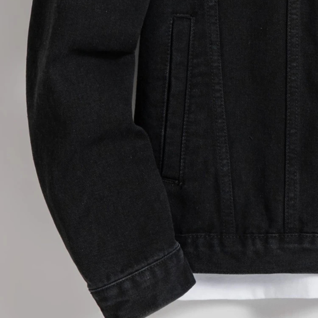 BLACK DENIM JACKET - UNISEX