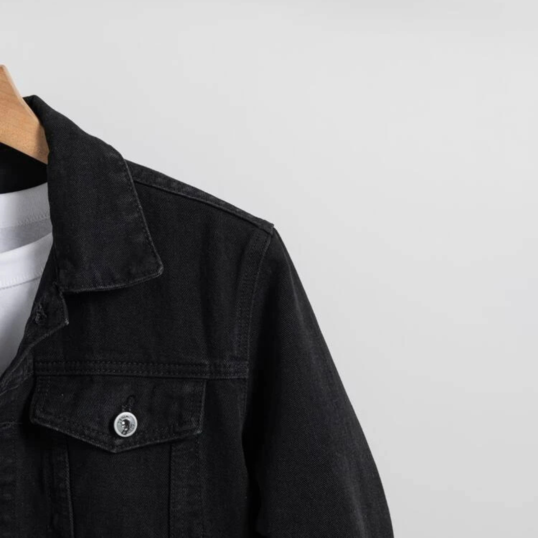 BLACK DENIM JACKET - UNISEX