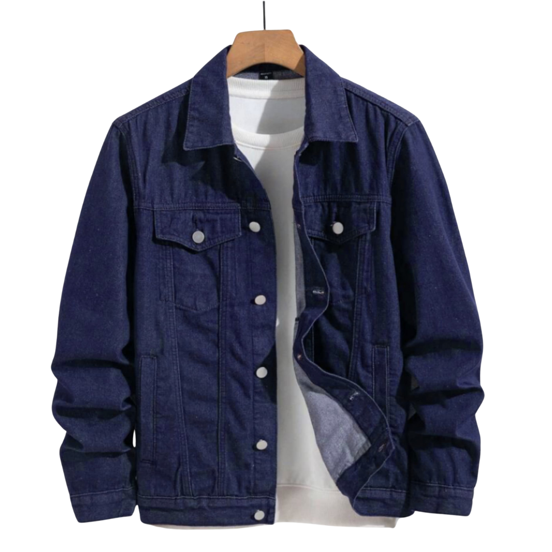 DARK BLUE DENIM JACKET - UNISEX