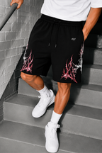 SURGERY GRAPHIC JERSEY SHORTS - BLACK