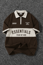 LEGACY VARSITY POLO TEE - BROWN - UNISEX
