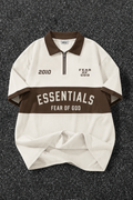 LEGACY VARSITY POLO TEE - CREAM - UNISEX