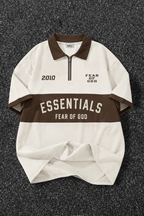 LEGACY VARSITY POLO TEE - CREAM - UNISEX