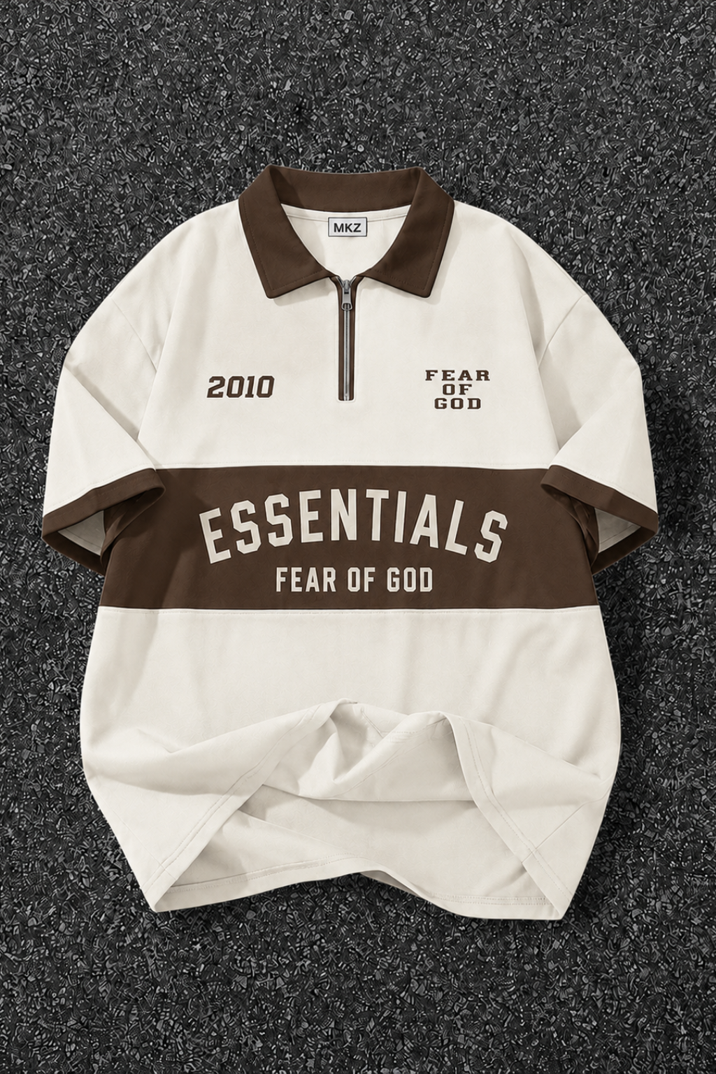 LEGACY VARSITY POLO TEE - CREAM - UNISEX