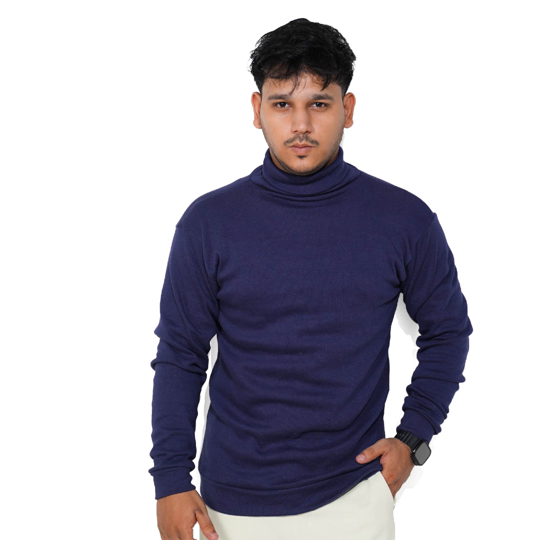BLUE HIGH NECK