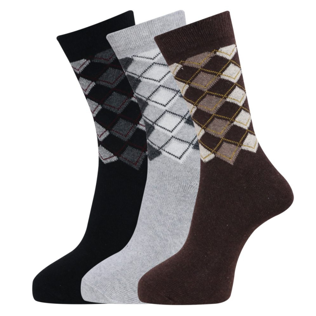 MENS PRINTED TEXTURED FULL SOCKS