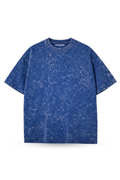 Acid Wash Oversized Tee - Royal Ink - Unisex