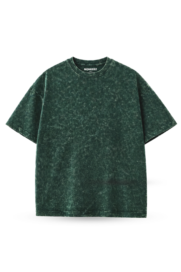 Acid Wash Oversized Tee - Pine Shadow - Unisex