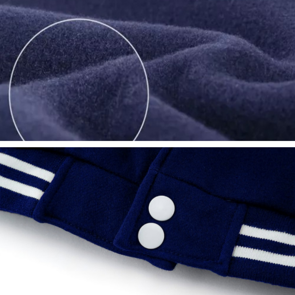 PACK OF 2 NAVY BLUE & BLACK VARSITY JACKET