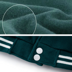 BOTTLE GREEN BASEBALL VARSITY JACKET - UNISEX