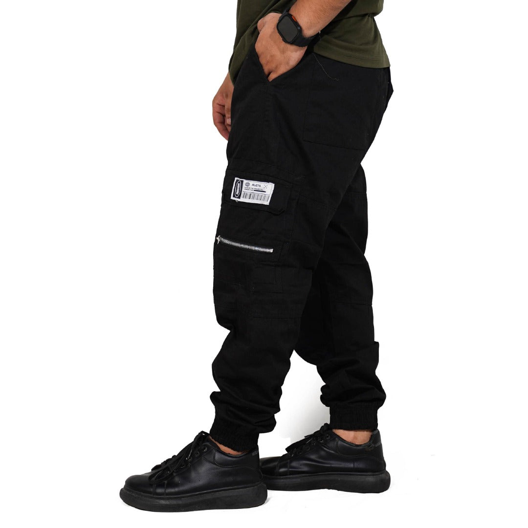 Oversized Black Squad Baggy Cargo Trouser - Olive Green