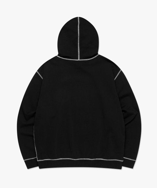 WHITE CONTRAST BLACK HOODIE