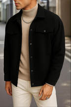 Pack Of 2 Black & Dull Brown Korean Fleece Minimalist Jacket - Unisex