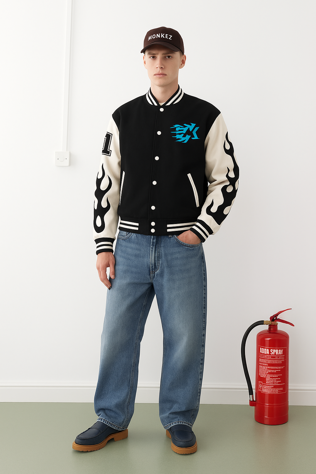 FLAMES VARSITY JACKET - UNSIEX