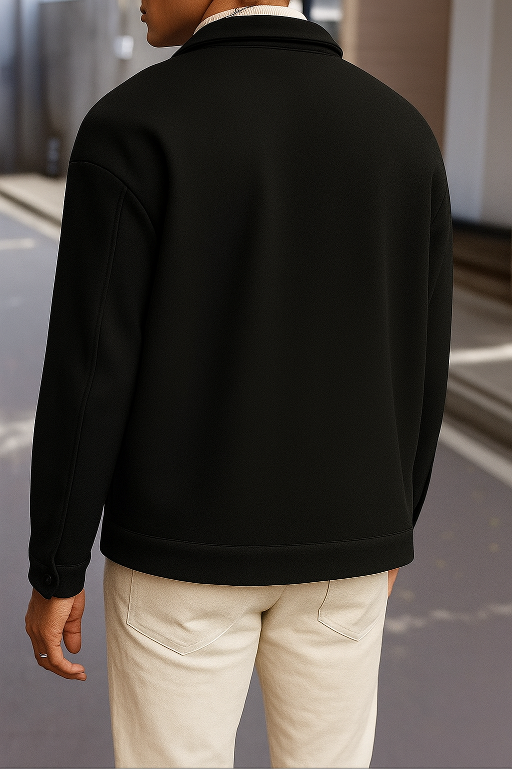 Black Korean Minimalist Jacket - Unisex