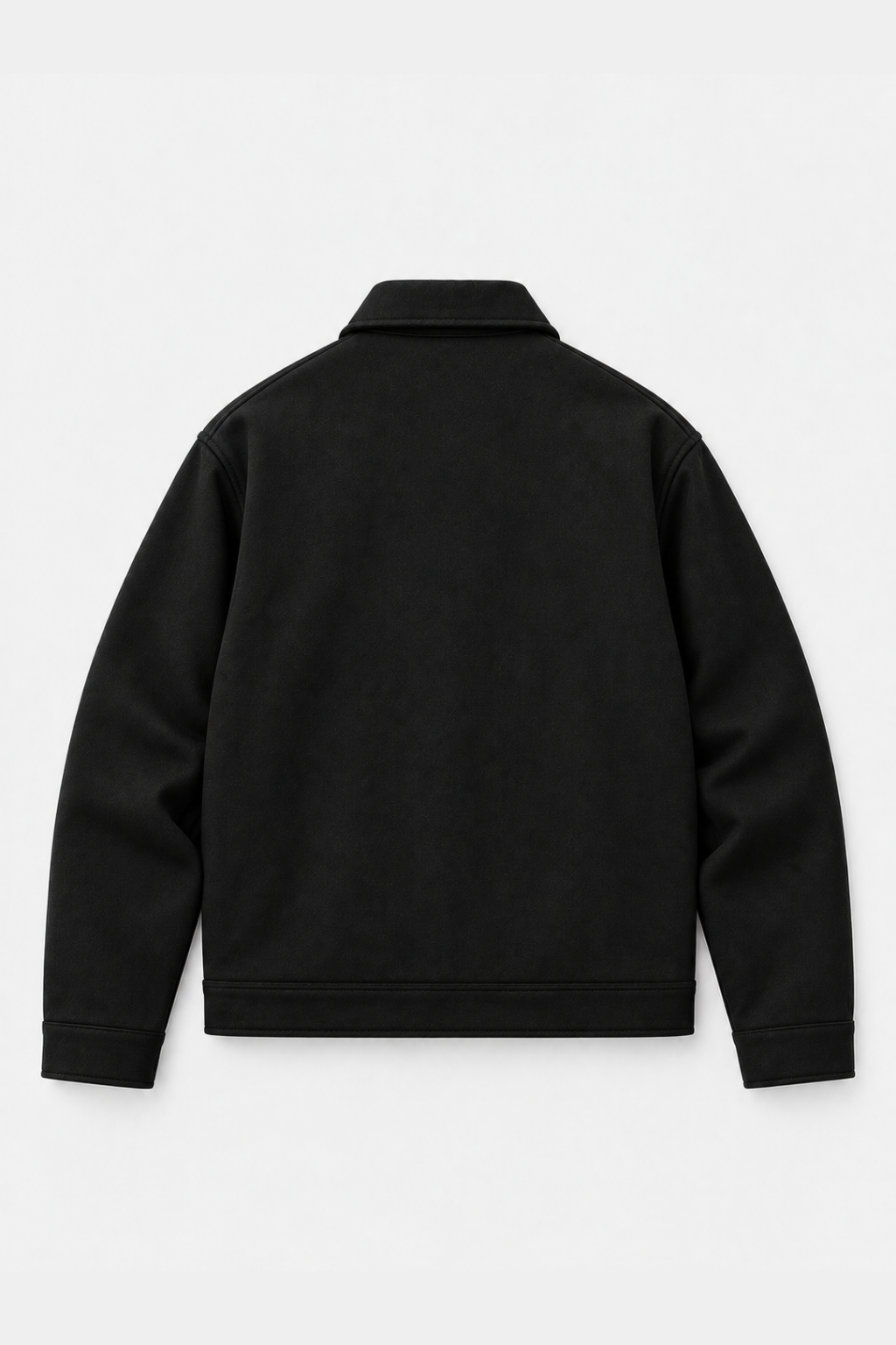 Black Korean Fleece Minimalist Jacket - Unisex