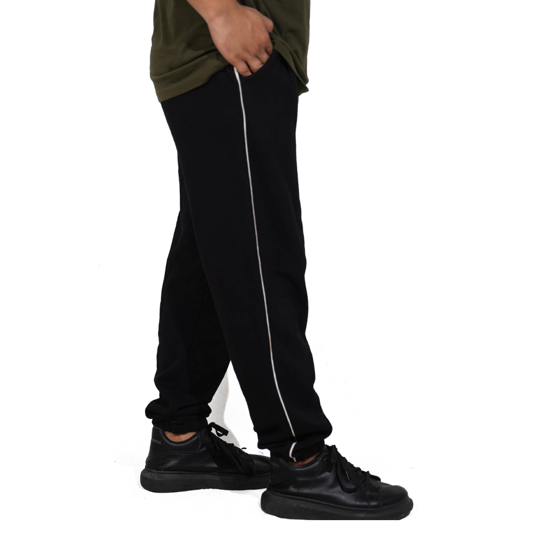 BLACK PLAIN SIDE LINING TROUSER