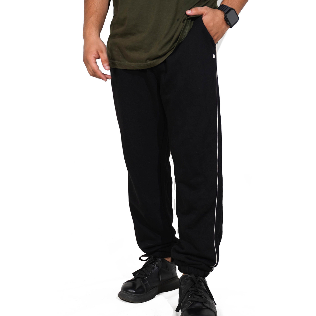 BLACK PLAIN SIDE LINING TROUSER