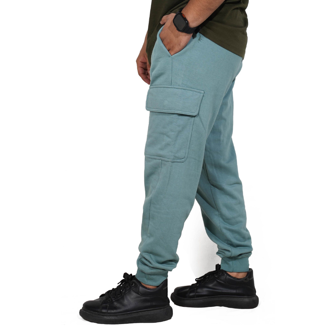 TEAL GREEN STRAIGHT CARGO TROUSER