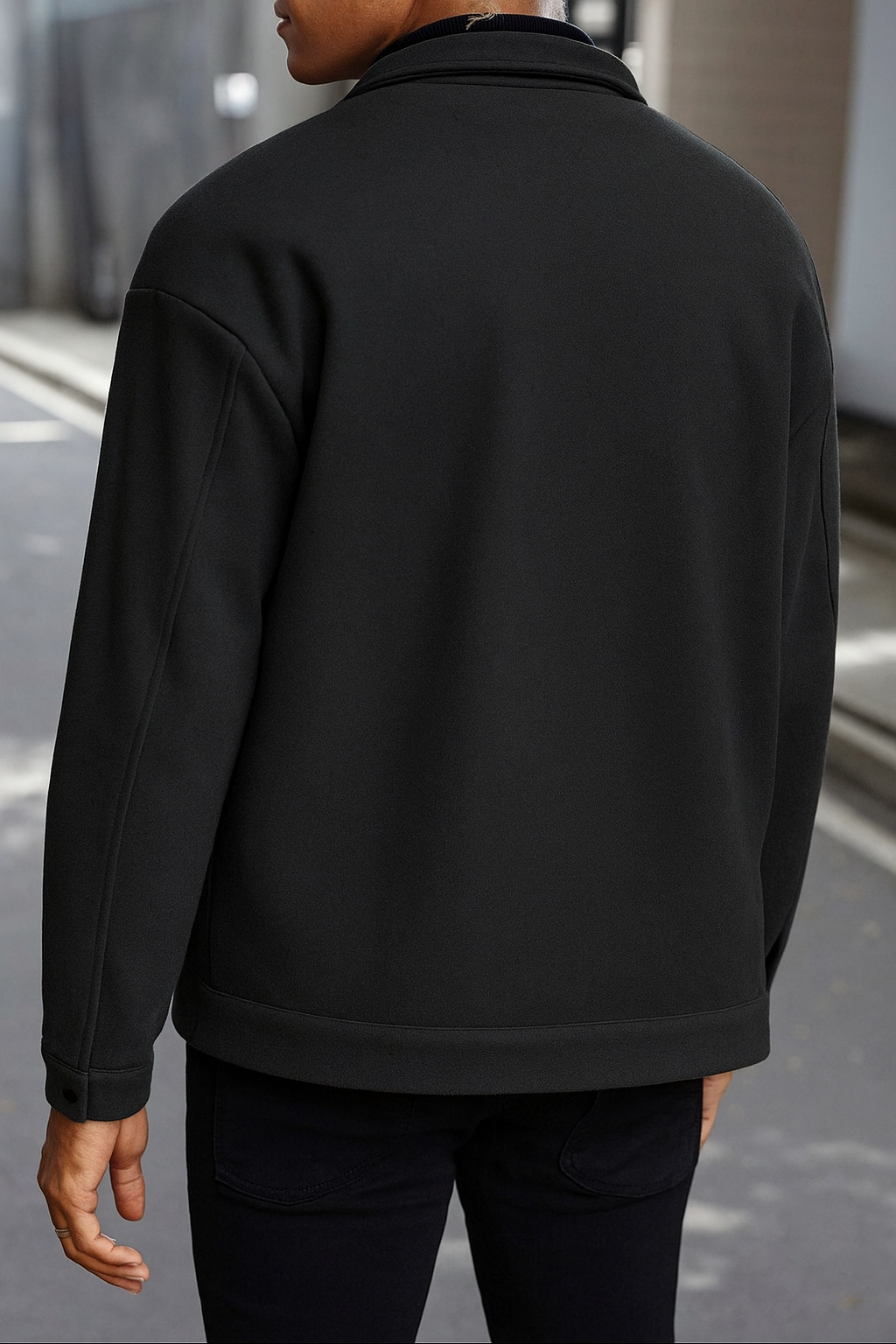 Charcoal Korean Minimalist Jacket - Unisex