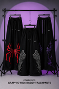 COMBO OF 3 GRAPHIC WIDE TROUSER | UNISEX